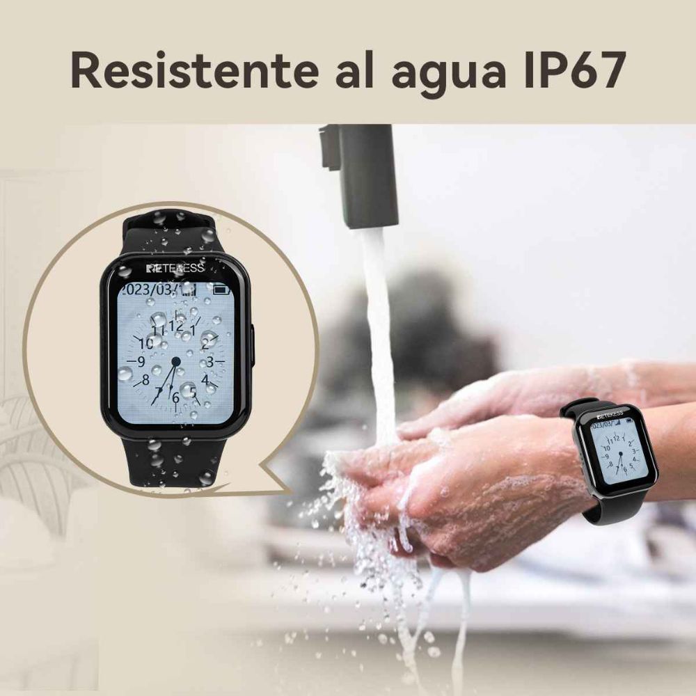 Retekess Sistema de llamada de Camareros TD113 Buscapersonas con Reloj IP67, Pantalla Táctil Resistente al Agua para Restaurantes, Recepciones de Empresas, Bares y Clubes