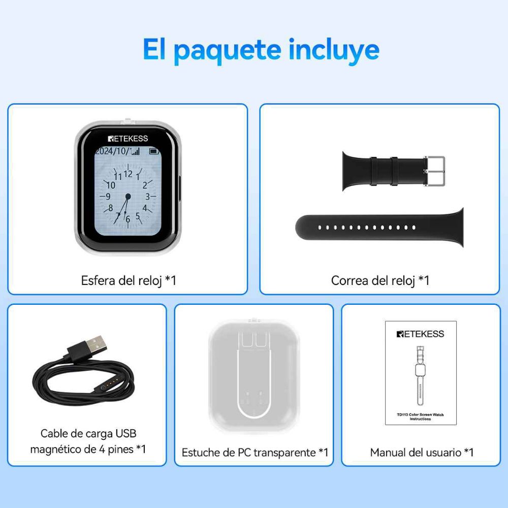 Retekess Sistema de llamada de Camareros TD113 Buscapersonas con Reloj IP67, Pantalla Táctil Resistente al Agua para Restaurantes, Recepciones de Empresas, Bares y Clubes