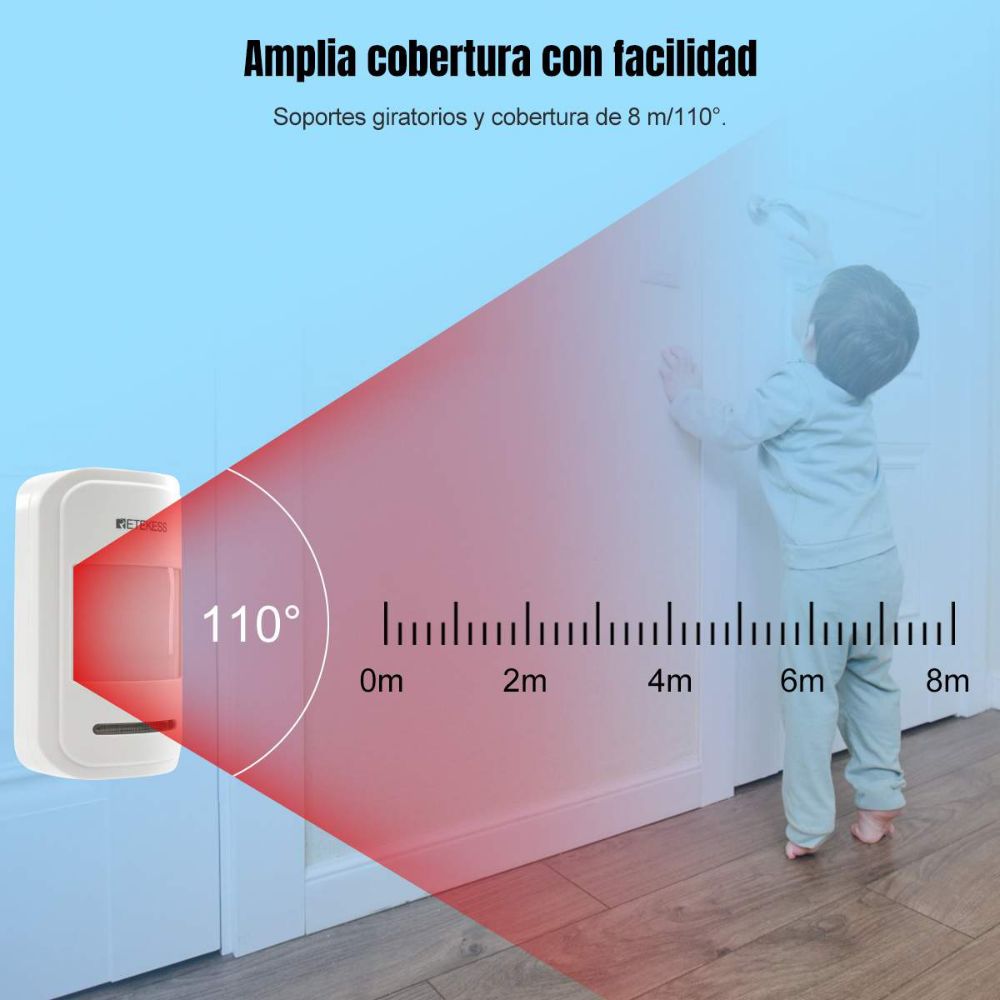 Retekess TH016 Alarma de Cama Inteligente con Sensor de Movimiento y WiFi para Ancianos y Pacientes