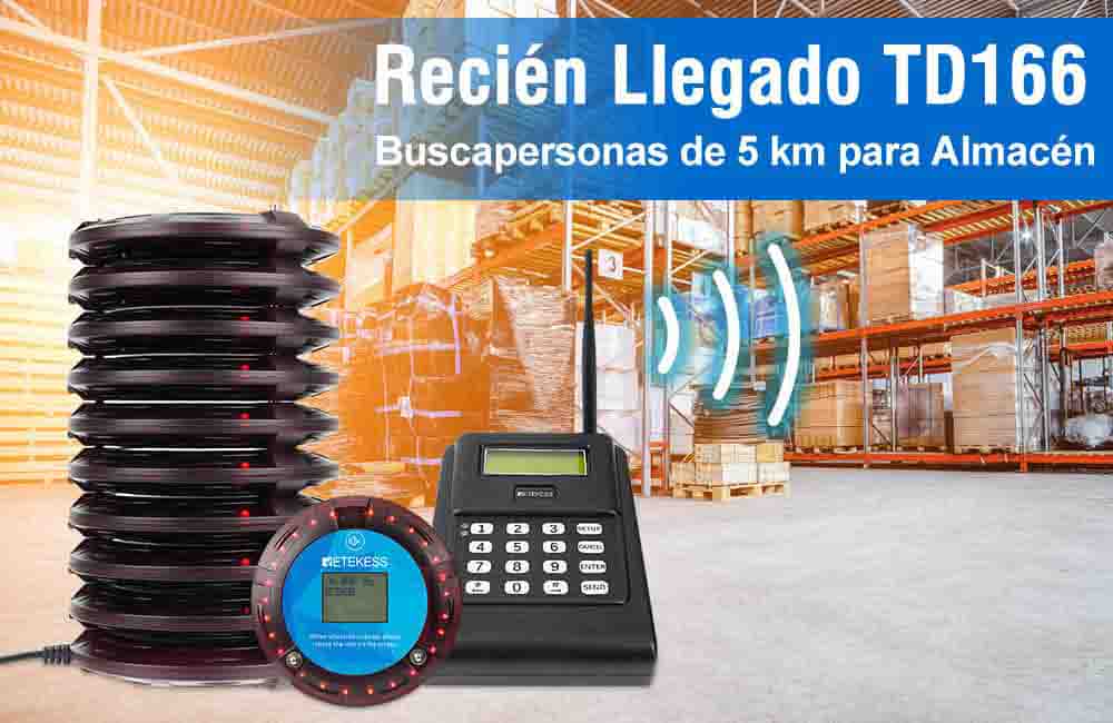 Nuevo sistema de paginación de largo alcance TD166 para centro de fabricación y almacén